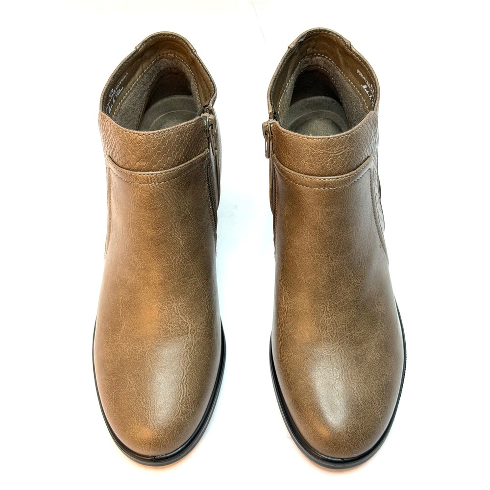 Easy Street Women's Langley Zipper Ankle Boots Taupe/Snake Size 8.5M NWT/BOX - Picture 2 of 10